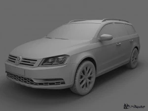 volkswagen passat alltrack 2013 3D Model