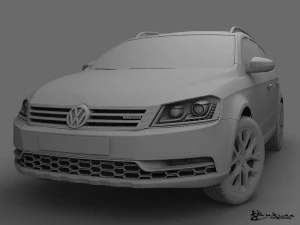 volkswagen passat alltrack 2013 3D Model