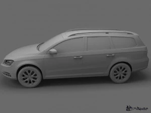 volkswagen passat alltrack 2013 3D Model