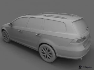 volkswagen passat alltrack 2013 3D Model
