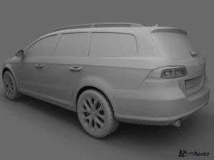 volkswagen passat alltrack 2013 3D Model