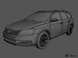 volkswagen passat alltrack 2013 Model 3D
