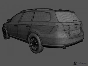 volkswagen passat alltrack 2013 3D Model