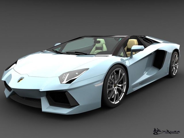 lamborghini aventador lp700-4 roadster 2014 Model 3D .c4d .max .obj .3ds .fbx .stl .blend 
