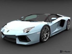 lamborghini aventador lp700-4 roadster 2014 3D Model