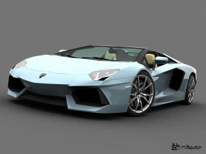 lamborghini aventador lp700-4 roadster 2014 3D Model