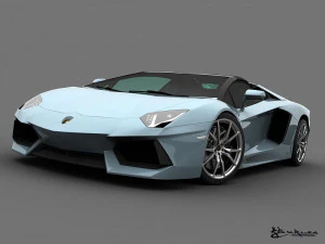 lamborghini aventador lp700-4 roadster 2014 3D Model