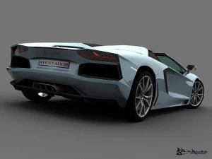 lamborghini aventador lp700-4 roadster 2014 3D Model
