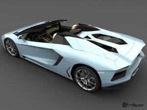 lamborghini aventador lp700-4 roadster 2014 3D Model