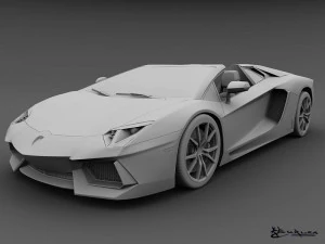 lamborghini aventador lp700-4 roadster 2014 3D Model