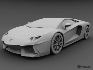 lamborghini aventador lp700-4 roadster 2014 3D Model