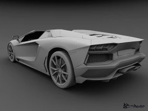 lamborghini aventador lp700-4 roadster 2014 3D Model