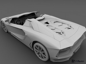 lamborghini aventador lp700-4 roadster 2014 Model 3D