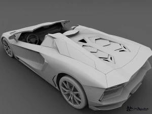 lamborghini aventador lp700-4 roadster 2014 3D Model