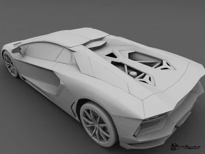 lamborghini aventador lp700-4 roadster 2014 3D Model