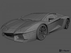lamborghini aventador lp700-4 roadster 2014 Model 3D
