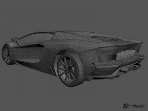 lamborghini aventador lp700-4 roadster 2014 Model 3D
