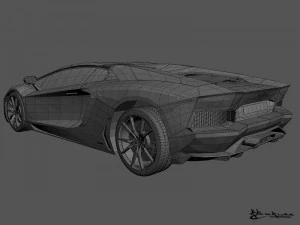 lamborghini aventador lp700-4 roadster 2014 3D Model