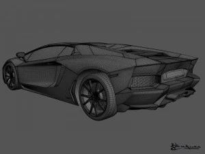 lamborghini aventador lp700-4 roadster 2014 3D Model