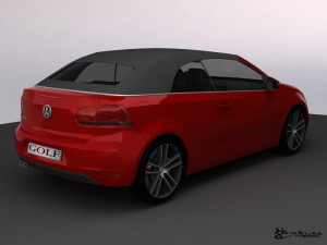volkswagen golf cabrio 2012 3Dモデル