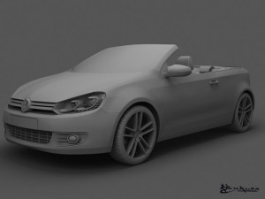 volkswagen golf cabrio 2012 3Dモデル