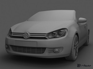 volkswagen golf cabrio 2012 3Dモデル
