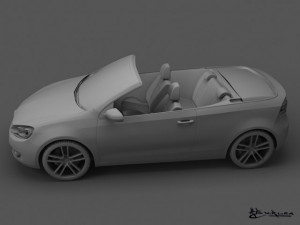 volkswagen golf cabrio 2012 3Dモデル