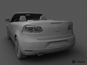 volkswagen golf cabrio 2012 3Dモデル