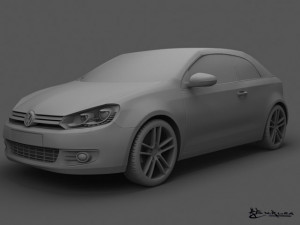 volkswagen golf cabrio 2012 3Dモデル