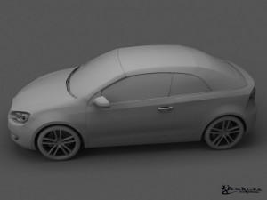 volkswagen golf cabrio 2012 3Dモデル