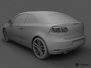 volkswagen golf cabrio 2012 3Dモデル