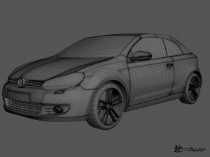 volkswagen golf cabrio 2012 3Dモデル