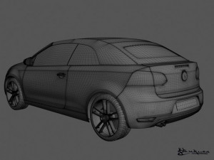 volkswagen golf cabrio 2012 3Dモデル