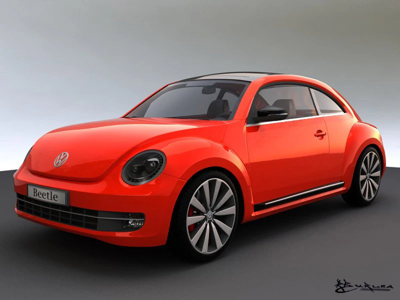 volkswagen beetle 2012 3D Model .c4d .max .obj .3ds .fbx .stl .blend 