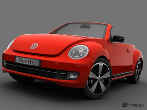 volkswagen beetle convertible 2013 3D मॉडल
