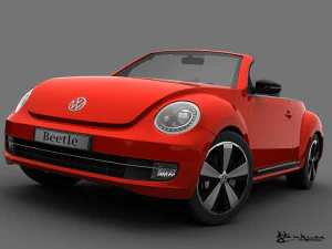 volkswagen beetle convertible 2013 3D Model