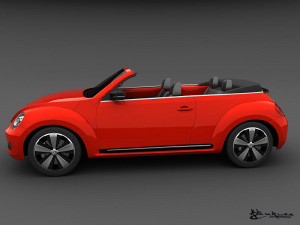 volkswagen beetle convertible 2013 3D मॉडल