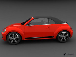 volkswagen beetle convertible 2013 3D मॉडल