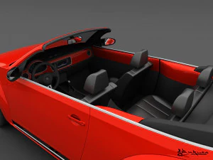 volkswagen beetle convertible 2013 3D Model
