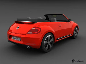 volkswagen beetle convertible 2013 3D Model