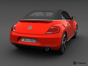 volkswagen beetle convertible 2013 3D Model