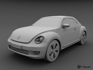 volkswagen beetle convertible 2013 3D मॉडल