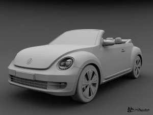 volkswagen beetle convertible 2013 3D Model