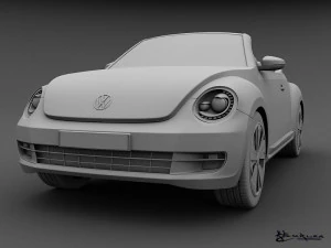 volkswagen beetle convertible 2013 3D Model