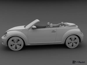 volkswagen beetle convertible 2013 3D मॉडल