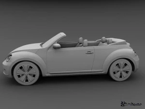 volkswagen beetle convertible 2013 3D Model