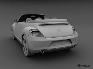 volkswagen beetle convertible 2013 3D Model