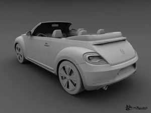volkswagen beetle convertible 2013 3D Model