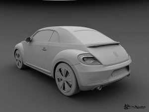 volkswagen beetle convertible 2013 3D Model
