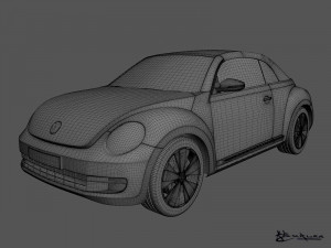 volkswagen beetle convertible 2013 3D मॉडल